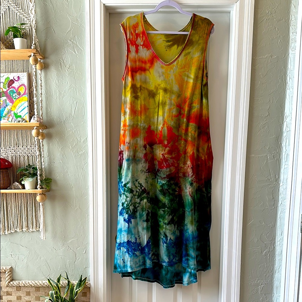 Tie Dye Pocket Maxi Dress